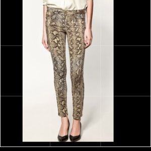 Snake print Zara jeans